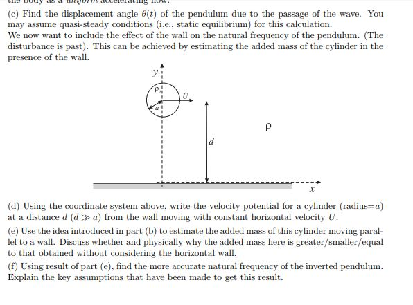 An inverted pendulum anchored to the bottom of the | Chegg.com