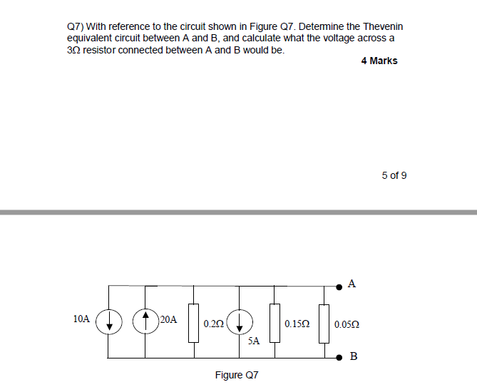 Solved Q7) With Reference To The Circuit Shown In Figure Q7. | Chegg.com