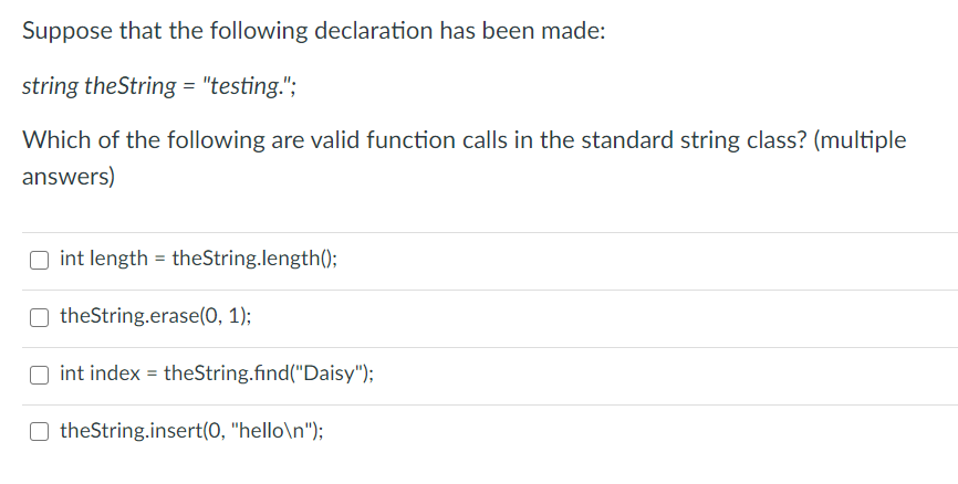 Solved Consider the code below, which is embedded in a | Chegg.com