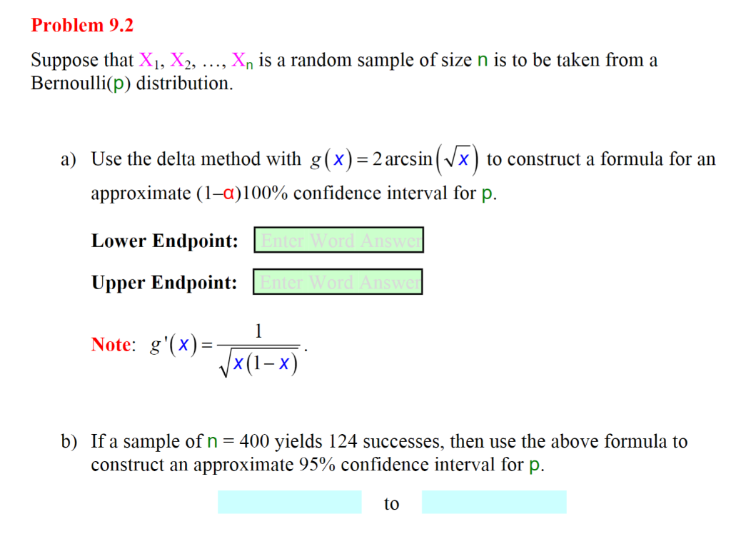 Solved Problem 9.2 Suppose that X1,X2,…,Xn is a random | Chegg.com