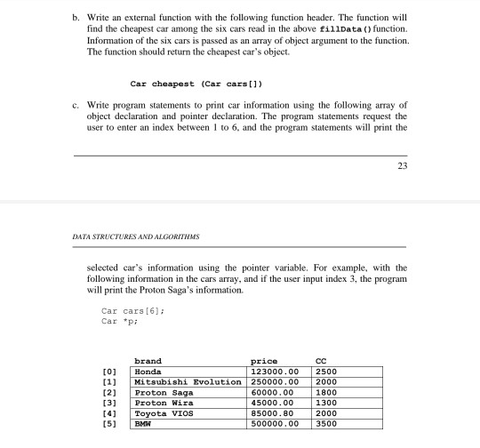 Solved EXERCISE 2: CLASS Given the following class | Chegg.com