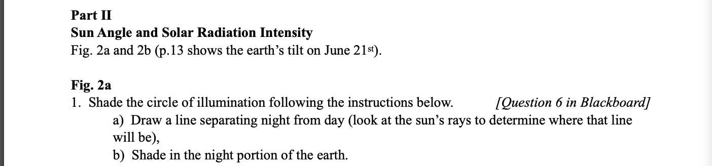 Solved Part II Sun Angle and Solar Radiation Intensity Fig. | Chegg.com
