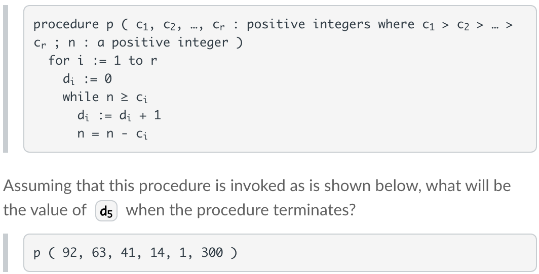 Solved Discrete Math Assume that procedure p is the | Chegg.com