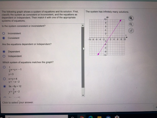 Which Graph Below Shows A System Of Equations With One Solution ...