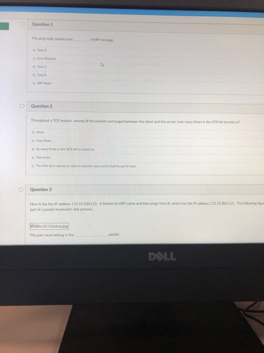 Solved Question 1 The ping reply packet uses ICMP mesage | Chegg.com