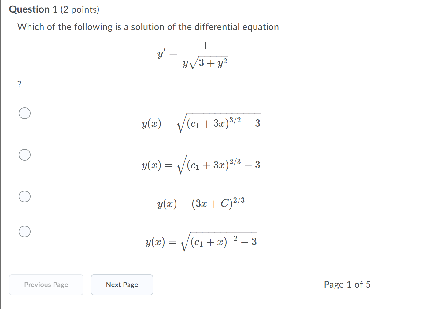 Solved Question 1 (2 points) Which of the following is a | Chegg.com