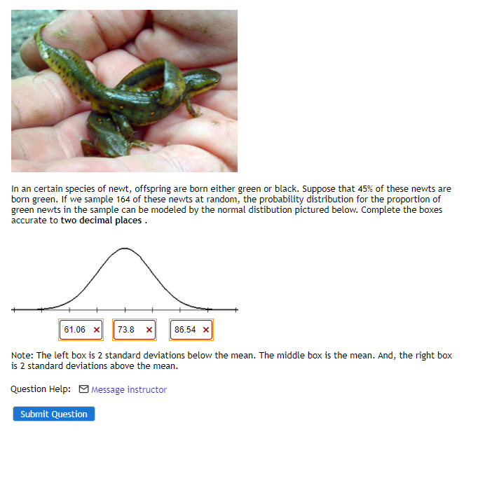 Solved In an certain species of newt, offspring are born | Chegg.com