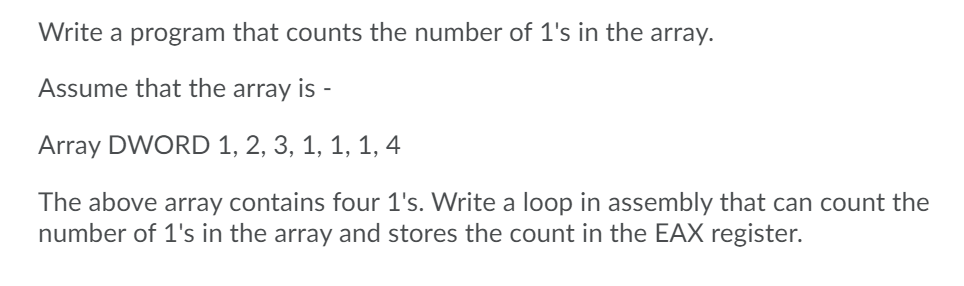 Solved ASSEMBLY PLEASE HURRY WILL UPVOTE IF CORRECT | Chegg.com