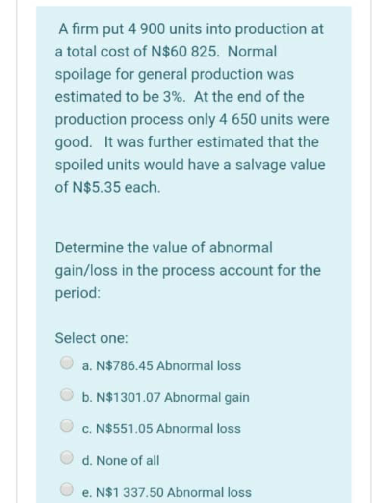 Solved A Company That Produces Two Products Has The | Chegg.com