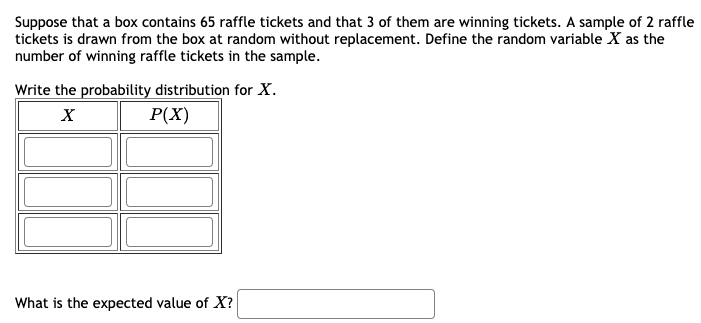 Solved Suppose that a box contains 65 raffle tickets and | Chegg.com