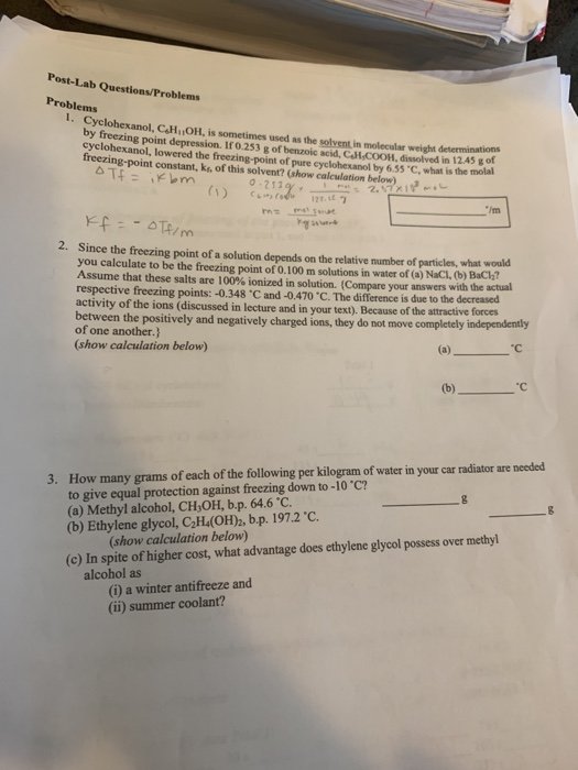 Solved Post Lab Questions Problems Problems 1. Chegg