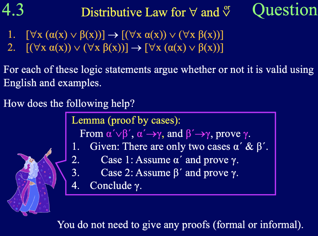 Solved 4 3 Distributive Law For V And Question 1 Vx A Chegg Com