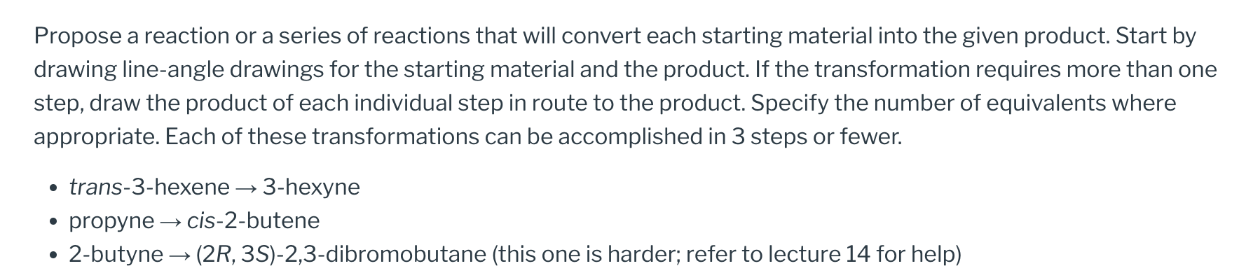 Solved Propose a reaction or a series of reactions that will | Chegg.com