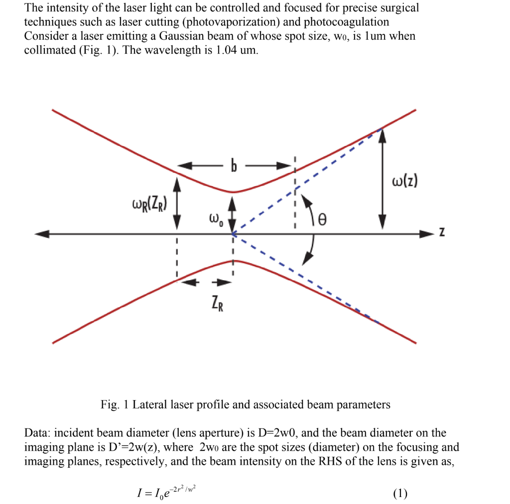 Hint: In optics and especially laser science, | Chegg.com