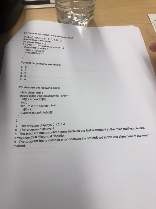 Solved 20. Analyze the following code public class Test t | Chegg.com