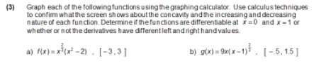 Solved (3) Graph each of the following functions using the | Chegg.com