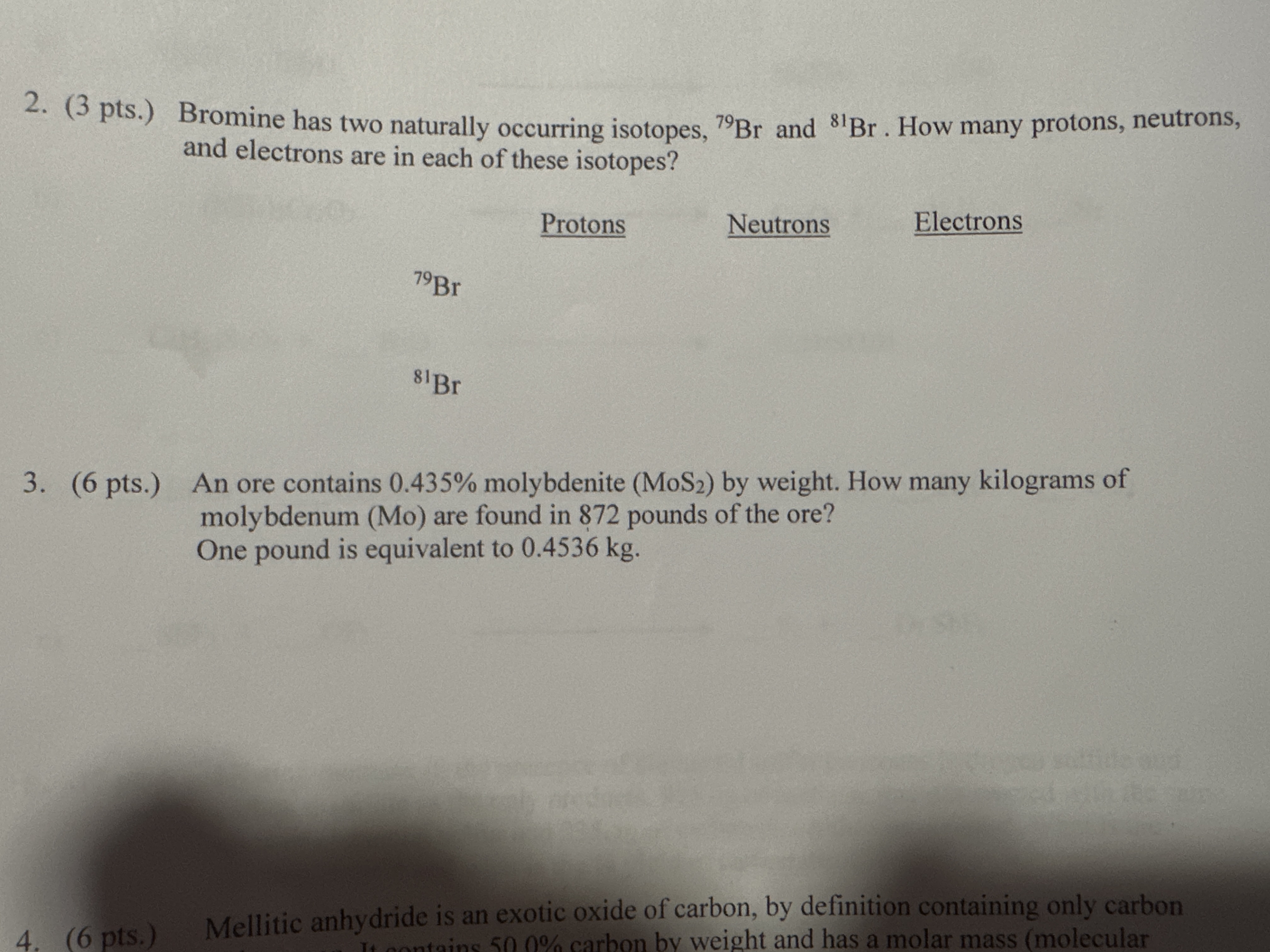 Solved Bromine has two naturally occurring isotopes, 79Br