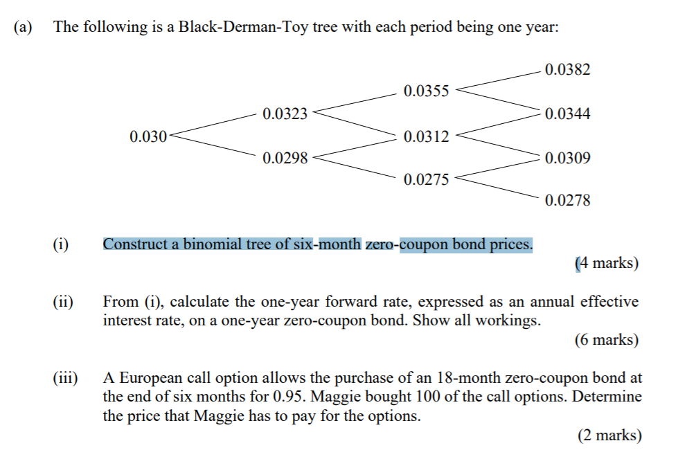 (a) The following is a BlackDermanToy tree with