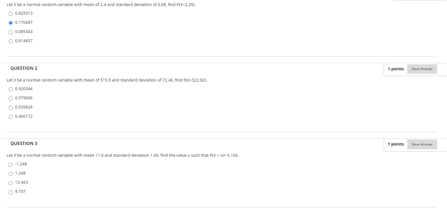 Solved Let X be a normal random variable with mean of 2.4 | Chegg.com