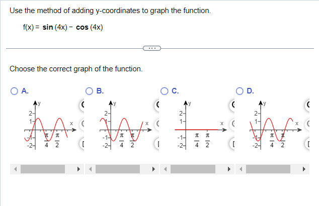 Solved Use the method of adding y-coordinates to graph the | Chegg.com