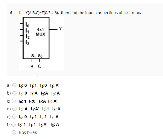 Solved 6 If Y A B C E 0 3 4 6 Then Find The Input Chegg Com