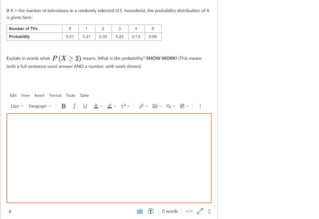 Solved If X The Number Of Televisions In A Randomly Sel Chegg Com