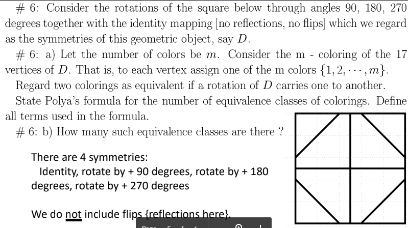 Solved #6: Consider the rotations of the square below | Chegg.com