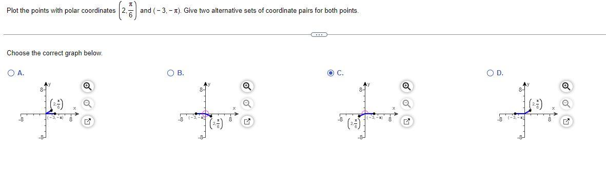 Solved Plot the points with polar coordinates (2,6π) and | Chegg.com