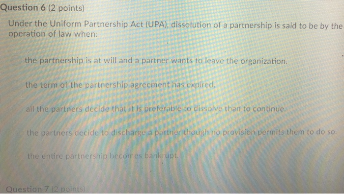 What Is The Uniform Partnership Act