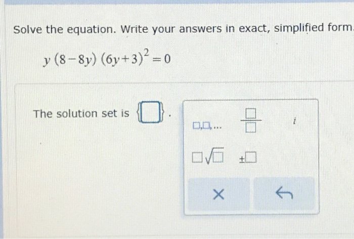 Solved Solve the equation. Write your answers in exact, | Chegg.com