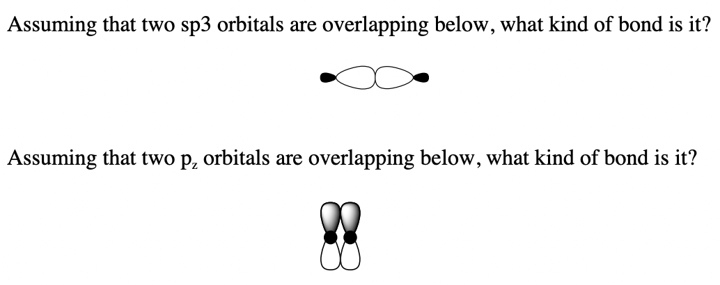 Solved Assuming that two sp3 orbitals are overlapping below, | Chegg.com