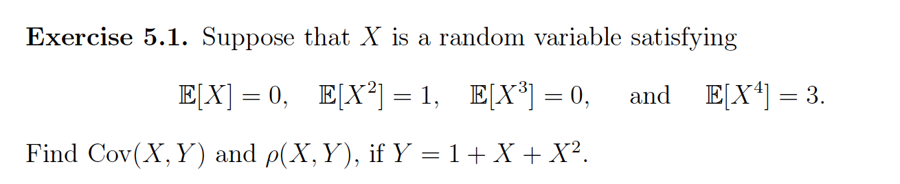 Solved Exercise 5.1. Suppose that X is a random variable | Chegg.com