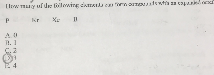 How many of the following elements can form compounds | Chegg.com