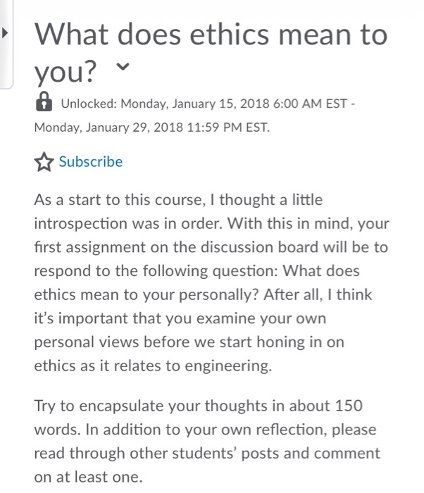 solved-what-does-ethics-mean-to-you-unlocked-monday-chegg