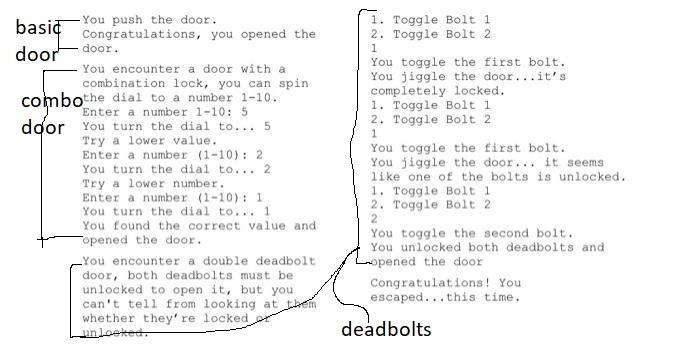 Solved in python and the three type of doors needed is basic | Chegg.com