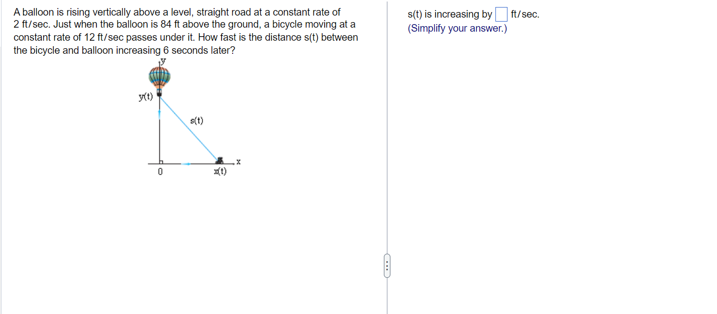 Solved A balloon is rising vertically above a level, | Chegg.com