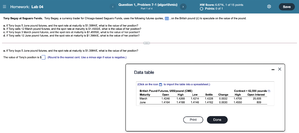 Solved = Homework: Lab 04 = Question 1, Problem 7-1 | Chegg.com