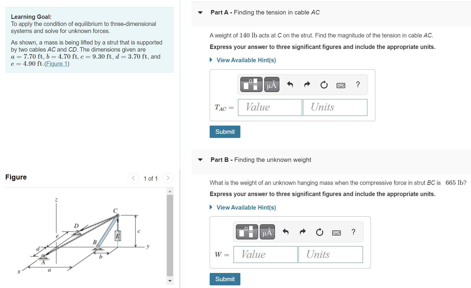 Solved To apply the condition of equilibrium to | Chegg.com