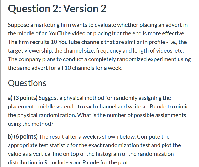 Question 2 Version 2 Suppose A Marketing Firm Wan Chegg Com