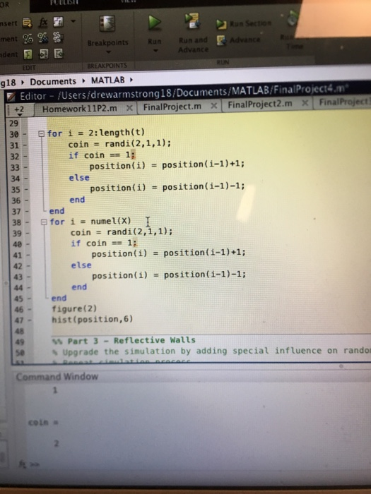 Solved Matlab MAE215 Part 3 I ran the simulation from Parts | Chegg.com