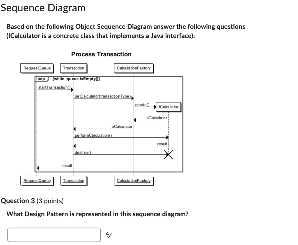 Solved Based on the following Object Sequence Diagram answer | Chegg.com