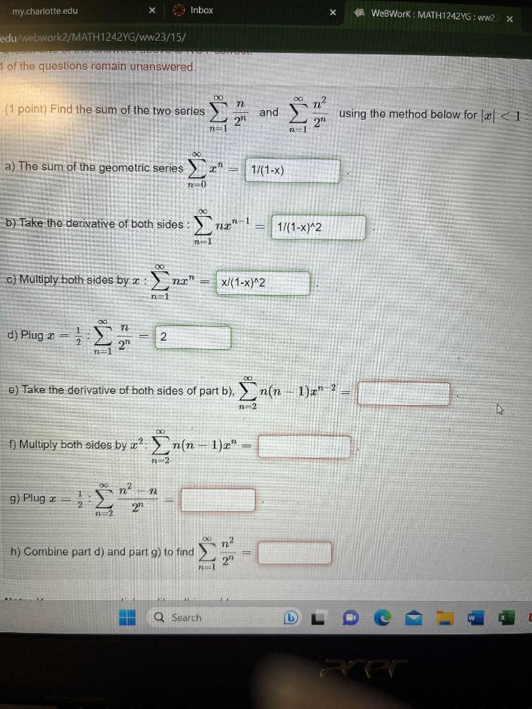 4 of the questions remain unanswered. (1 point) Find | Chegg.com