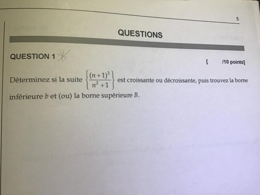Solved Answer in Calculus 2 please! Questions are in french