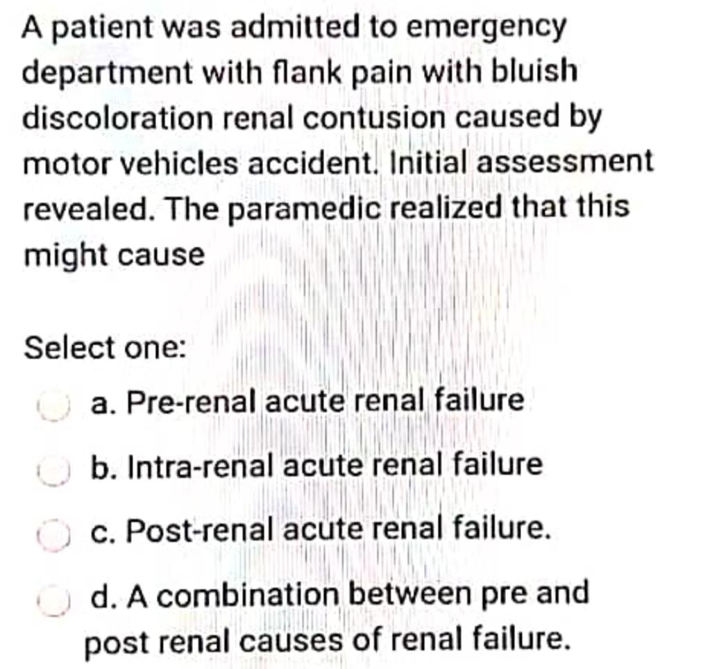 Other cause for acute flank pain