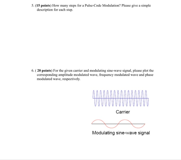 Solved 1. (30 points) For the bit stream 01001110, sketch | Chegg.com