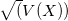 \small \sqrt(V(X))