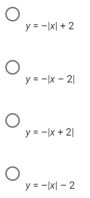 \( y=-|x|+2 \) \( y=-|x-2| \) \( y=-|x+2| \) \( y=-|x|-2 \)