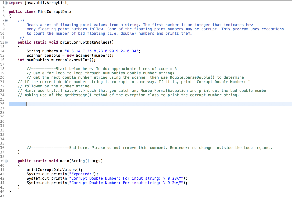 Solved 1e import java.util.ArrayList;. 5 public class | Chegg.com