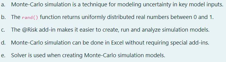 Solved Which of the following is NOT true about Monte-Carlo | Chegg.com