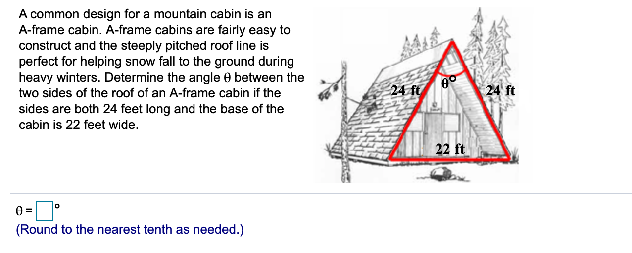 Solved A common design for a mountain cabin is an Aframe